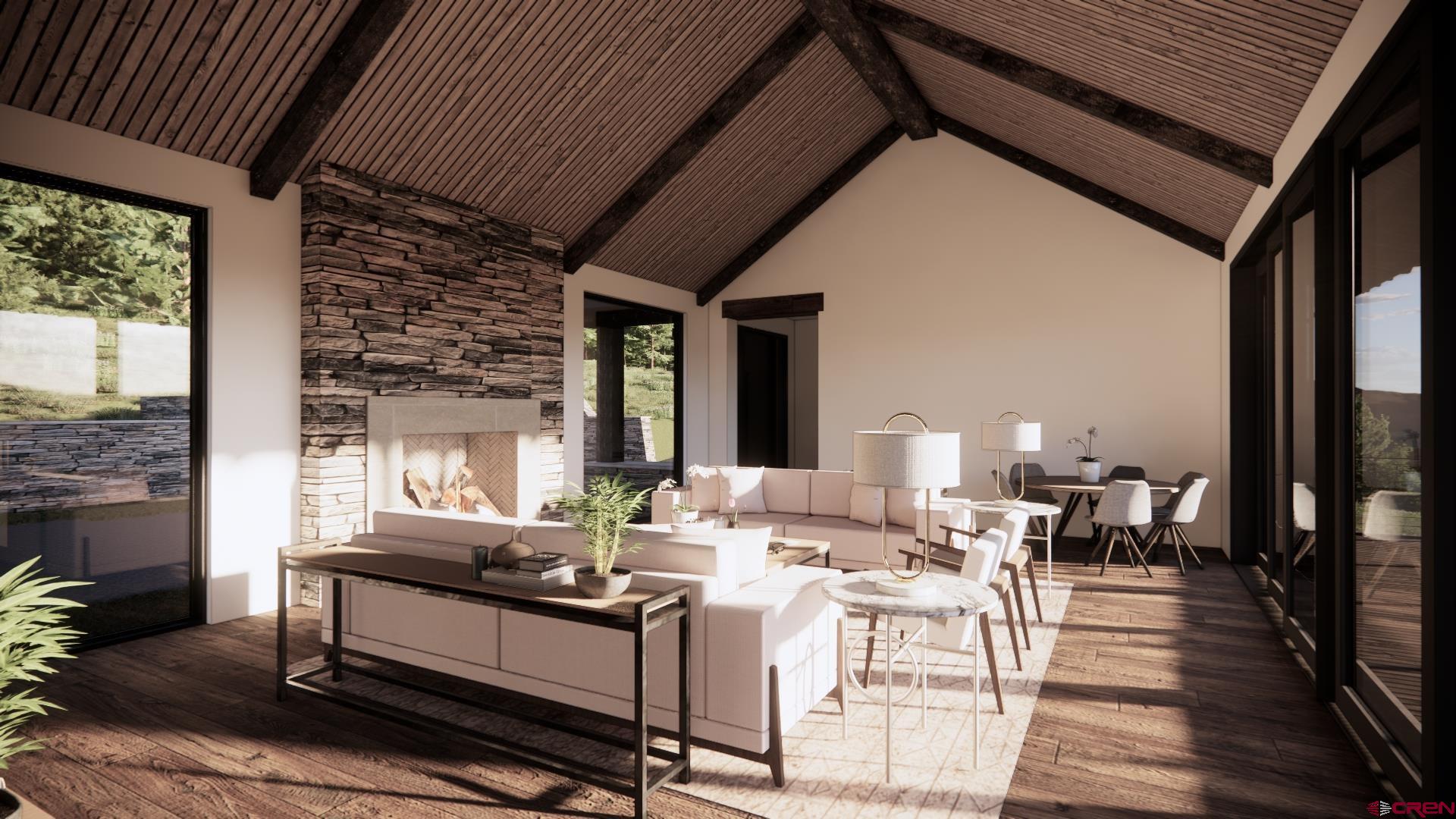 1620 Red Mountain Ranch Road Crested Butte, CO 81224 - Photo 26 of 45 a living room with fireplace furniture and a large window