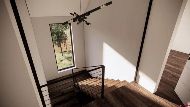 a view of a fountain in the balcony