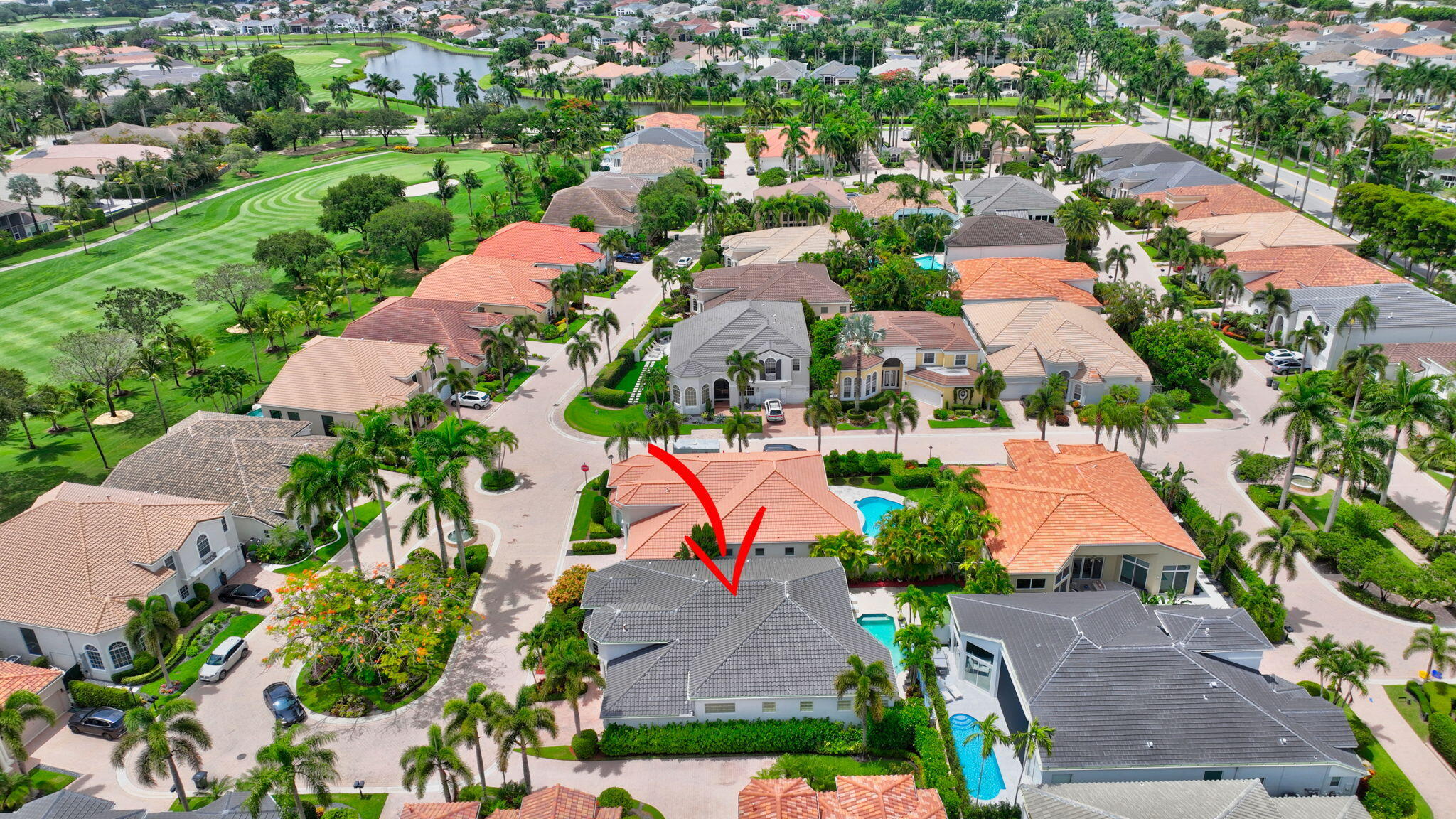 6535 Somerset Circle Boca Raton, FL 33496 - Photo 58 of 59 an aerial view of residential houses with outdoor space and street view