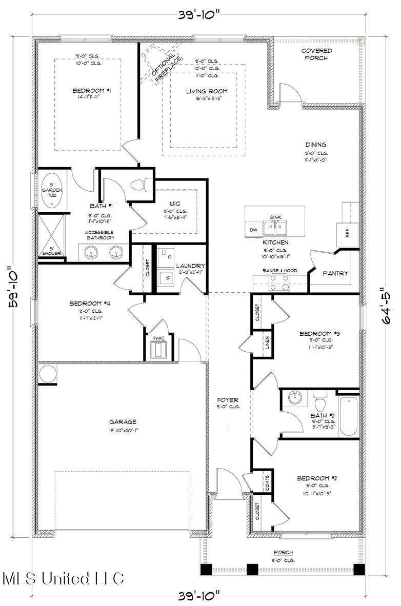 15965 Blue Rdg Drive Gulfport, MS 39503 - Photo 32 of 32 RHETT E FE FLOOR PLAN