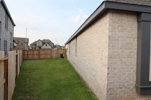 a view of backyard of house