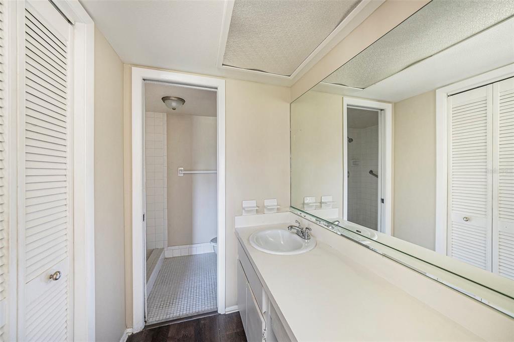 141 Lakeview Way, Unit 141 Oldsmar, FL 34677 - Photo 17 of 28 a bathroom with a sink and a mirror