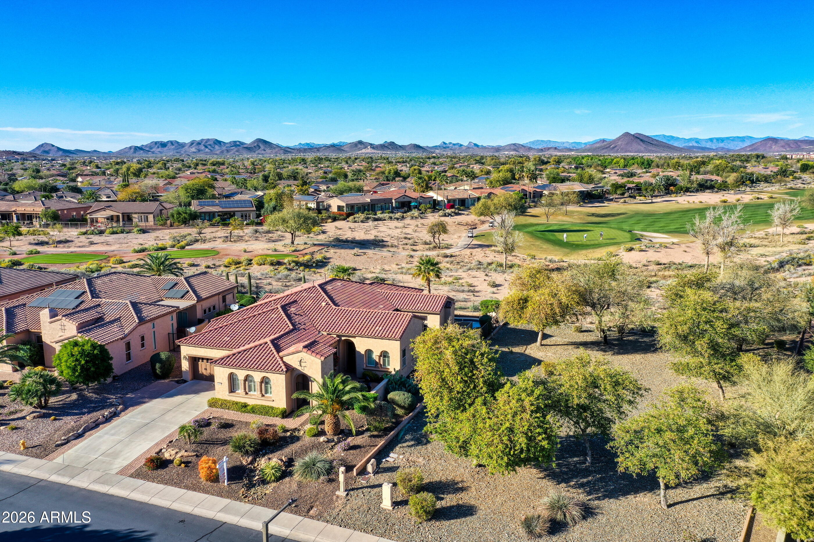 12510 West Bajada Road Peoria, AZ 85383 - Photo 8 of 84 an aerial view of residential houses with outdoor space and ocean view