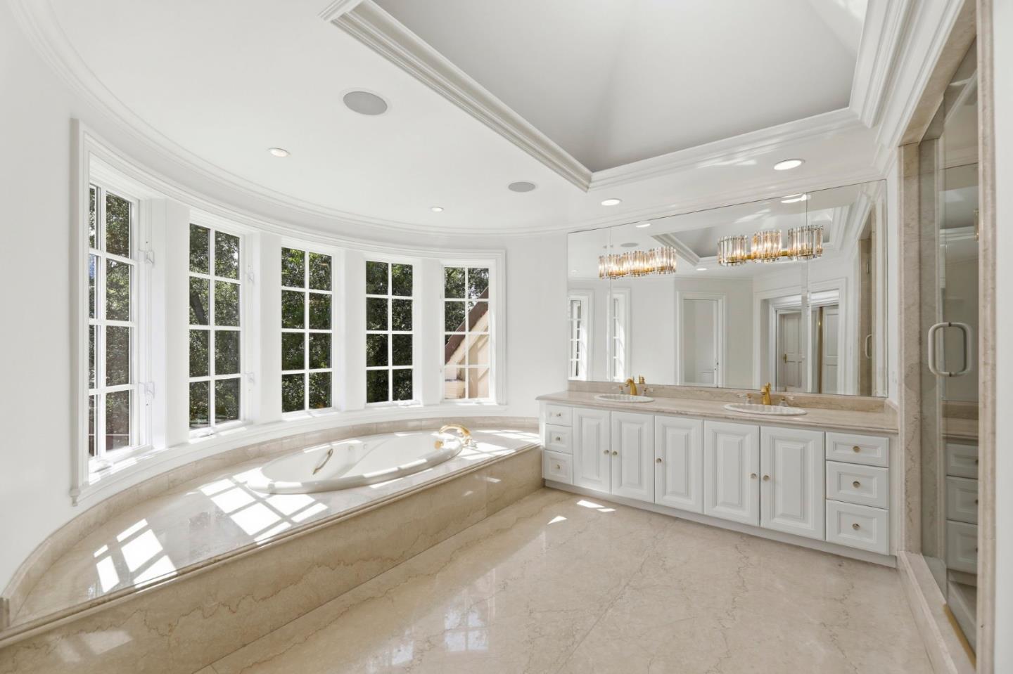 14113 Pike Road Saratoga, CA 95070 - Photo 41 of 78 a large white kitchen with granite countertop a large window