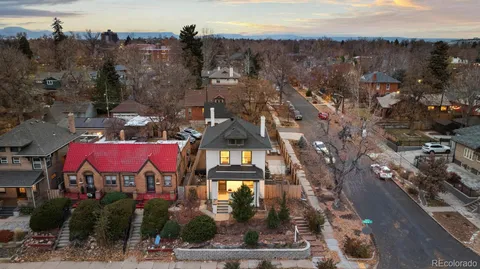 an aerial view of multiple house