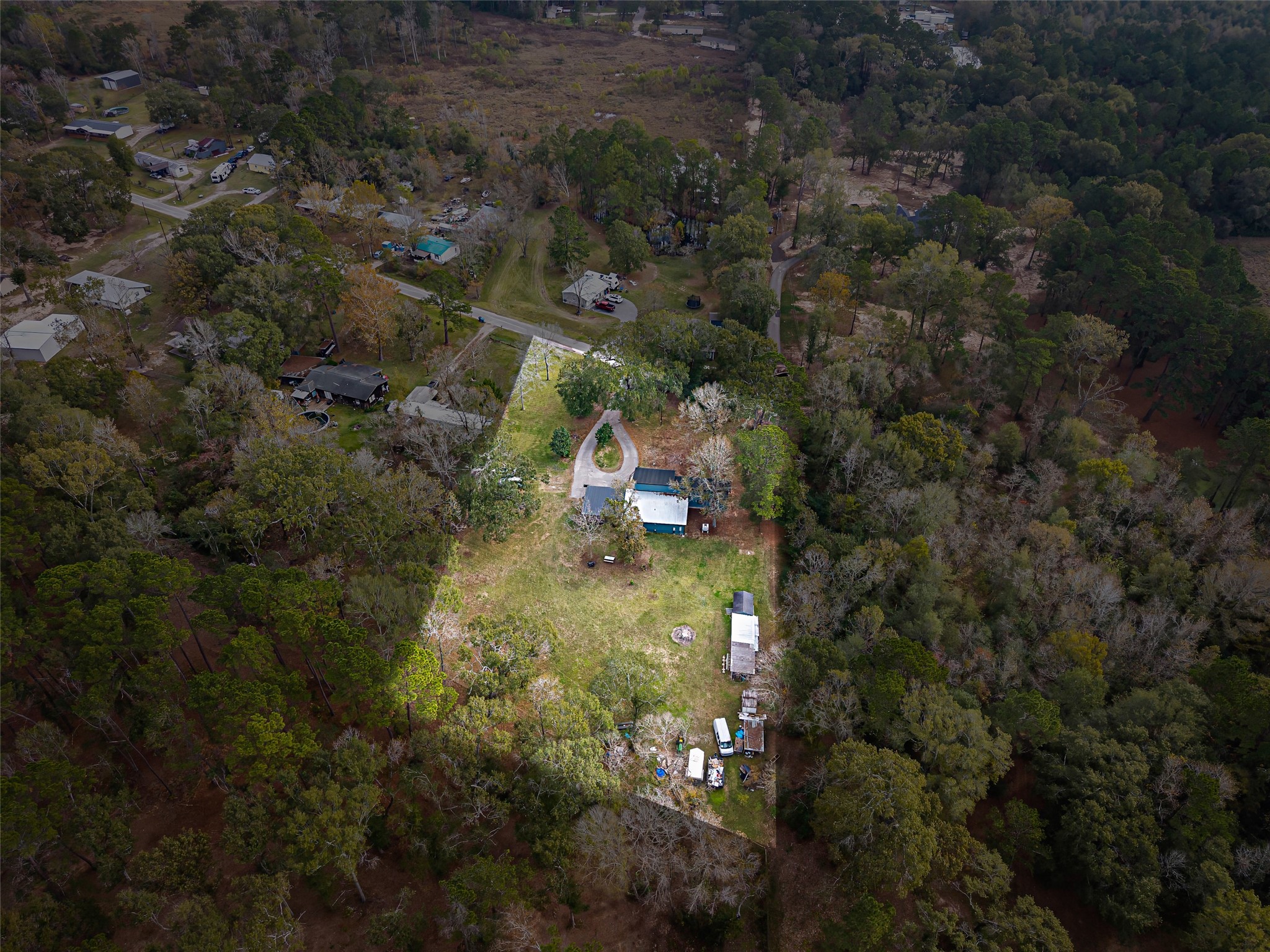 15080 Usher Lane Splendora, TX 77372 - Photo 44 of 44 a aerial view of a house with a yard