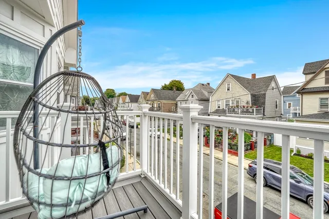 a view of a city from a balcony