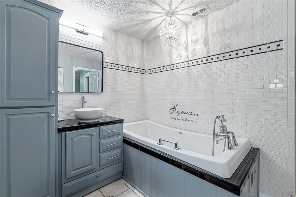 9770 Southwest 97th Place Ocala, FL 34481 - Photo 31 of 64 a bathroom with a sink a mirror and a shower