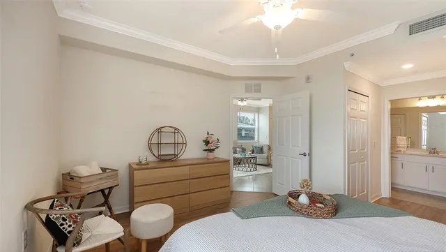 an aerial view of a pool