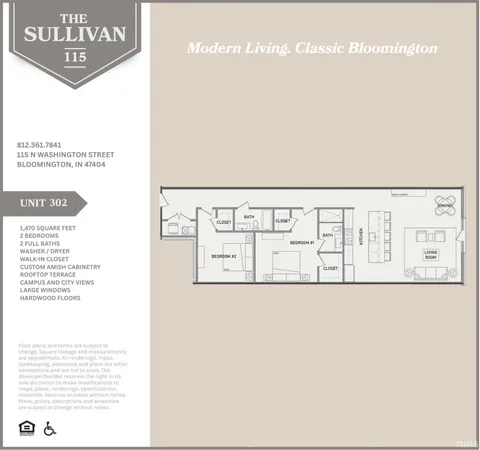 $737,940 | 115 North Washington Street, Unit 302 302, Bloomington, IN 47408