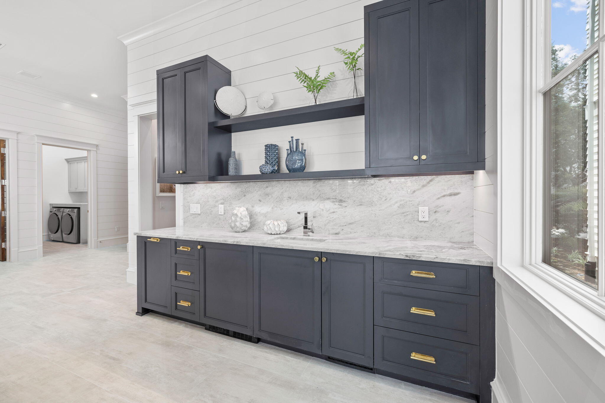 57 Azalea Street Santa Rosa Beach, FL 32459 - Photo 13 of 66 a bathroom with a granite countertop sink and a mirror