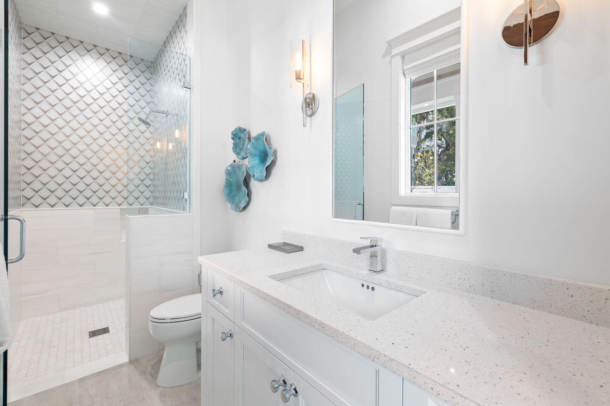 57 Azalea Street Santa Rosa Beach, FL 32459 - Photo 15 of 66 a bathroom with a sink toilet and shower