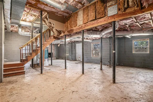 a view of an entrance of the building