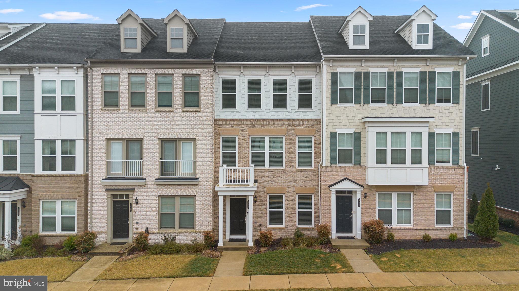 front view of a brick building