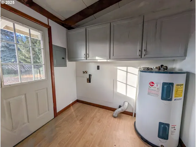 a view of kitchen and window