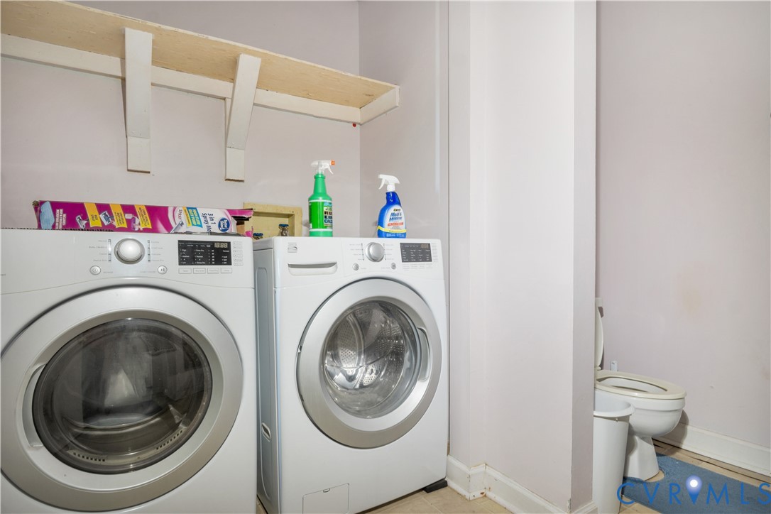 5134 Beechland Road Elberon, VA 23846 - Photo 16 of 21 a utility room with dryer and washer