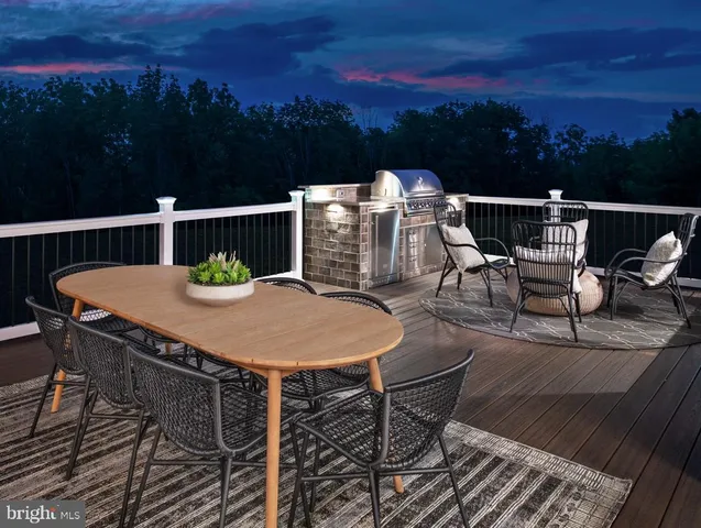 a view of a terrace with furniture