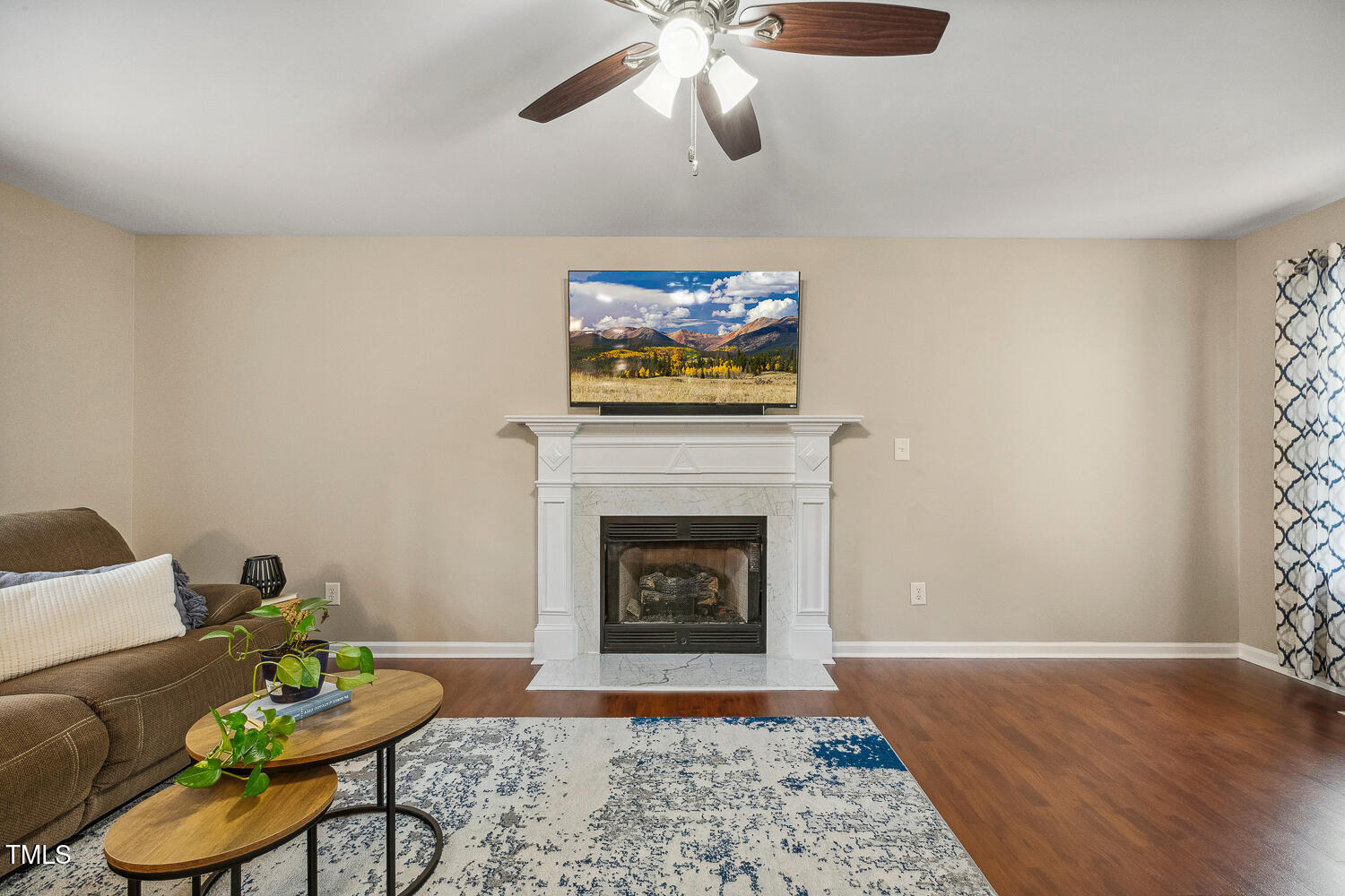 1984 Sadler Avenue Creedmoor, NC 27522 - Photo 9 of 44 a living room with furniture and a fireplace
