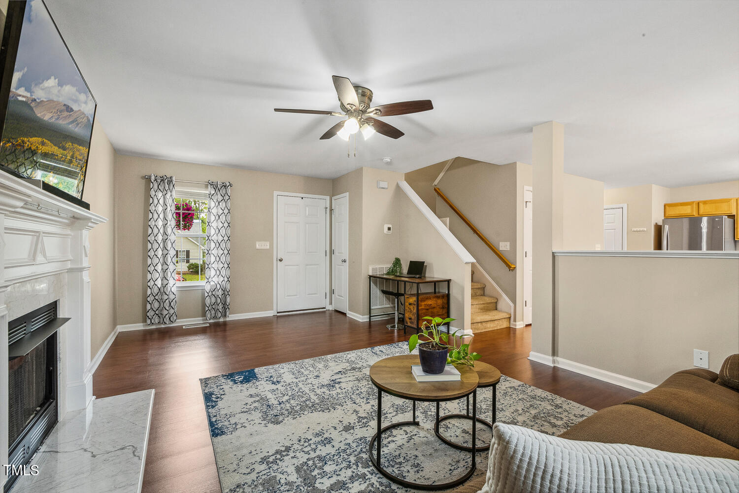 1984 Sadler Avenue Creedmoor, NC 27522 - Photo 10 of 44 a living room with furniture and a fireplace