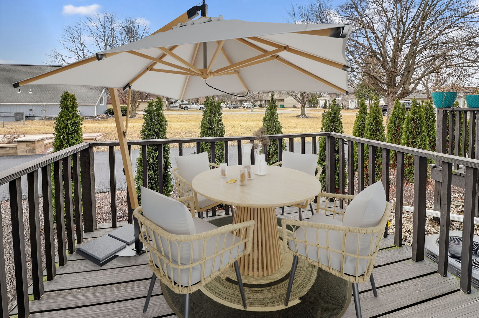 14816 South Penn Road Plainfield, IL 60544 - Photo 17 of 23 a view of a chairs and table in the balcony