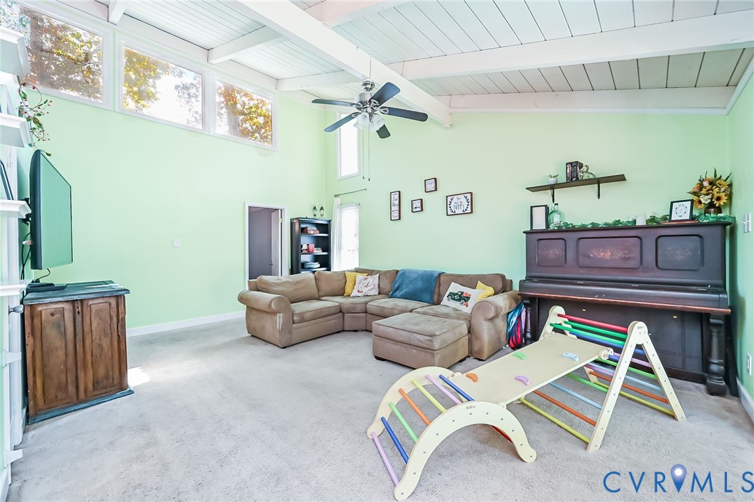 2009 Highland Drive Powhatan, VA 23139 - Photo 10 of 34 Great Room with carpet, vaulted ceiling and ceilin