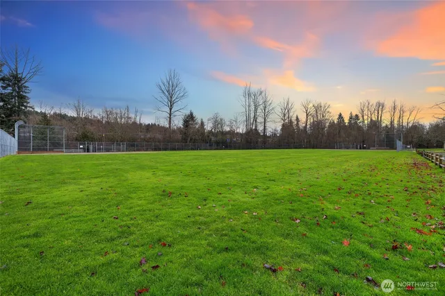 a view of a grassy field