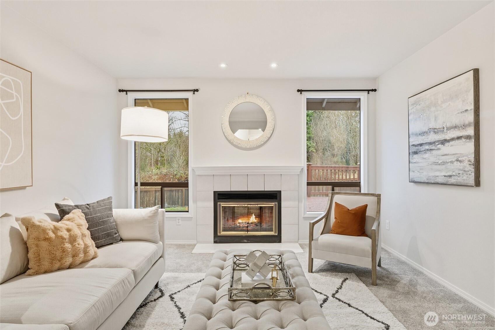 23506 13th Place West Bothell, WA 98021 - Photo 4 of 26 a living room with furniture and a fireplace