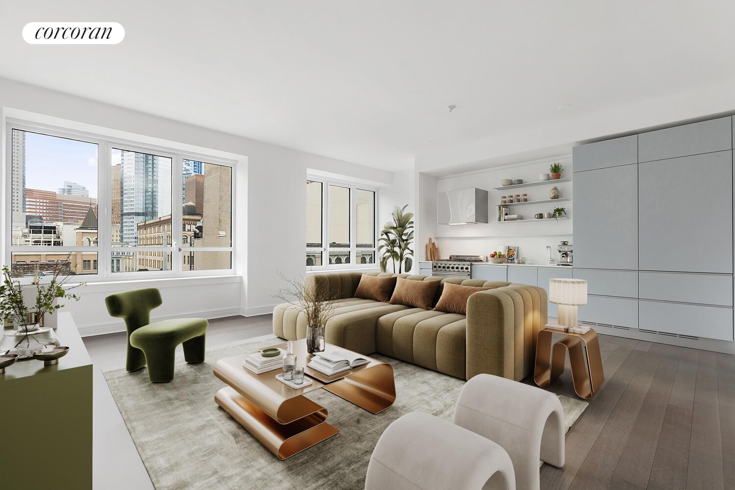 265 State Street, Unit 812 Brooklyn, NY 11201 - Photo 1 of 6 a living room with furniture and a large window