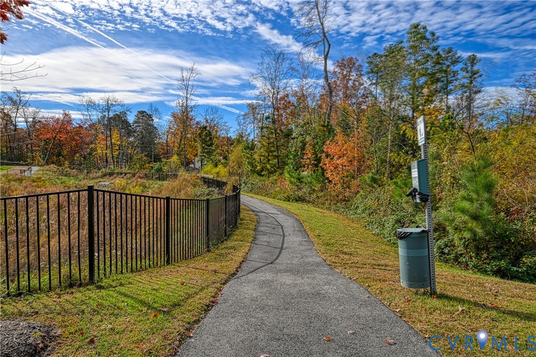 1009 Woodlet Meadow Lane Richmond, VA 23236 - Photo 38 of 44 a view of a pathway with a wrought fence