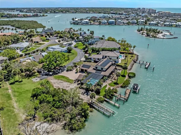 an aerial view of a houses with outdoor space