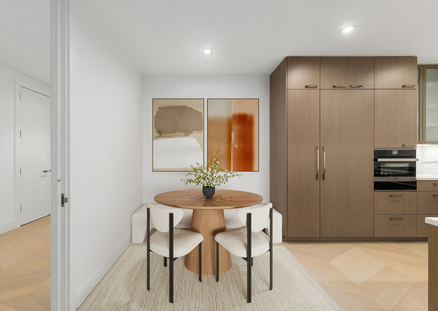 200 Amsterdam Avenue, Unit 11C Manhattan, NY 10023 - Photo 2 of 7 a dining room with furniture and window