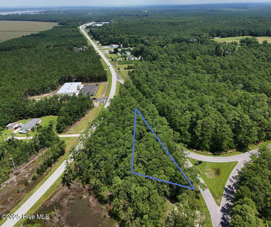 0 Straits Cut-Off Road Beaufort, NC 28516 - Photo 3 of 19 Aerial view of 0.71 acre vacant land for sale on Straits Cut-Off Rd Beaufort NC