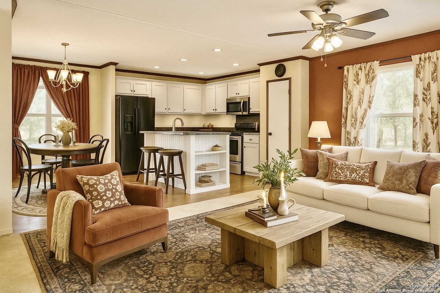 285 Rhonda Drive Lytle, TX 78052 - Photo 4 of 51 a living room with furniture a flat screen tv and a large window