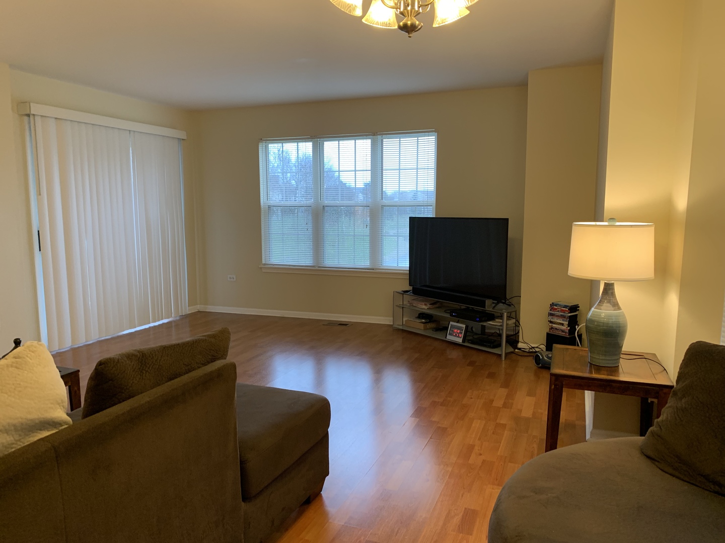 2927 Rutland Circle, Unit 101 Naperville, IL 60564 - Photo 3 of 11 a living room with furniture and a flat screen tv
