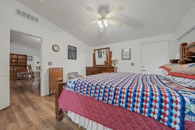 a view of a closet with storage