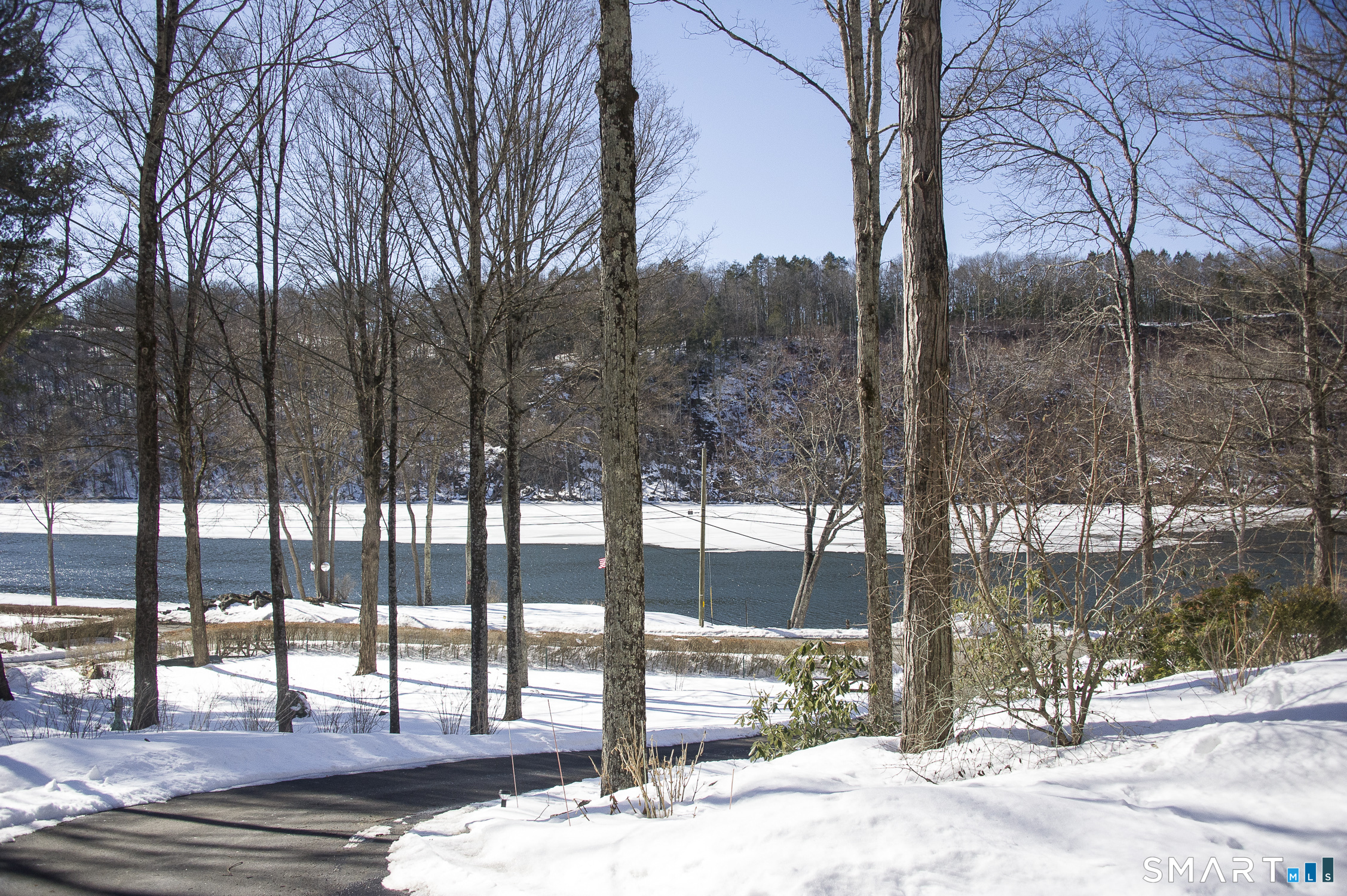 67 Lake Lillinonah Road North Bridgewater, CT 06752 - Photo 29 of 36 view from cottage in winter