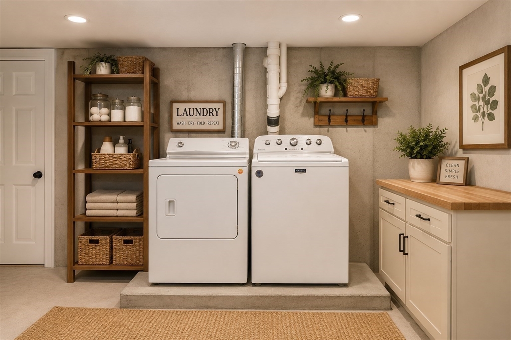 8 Portsmouth Road Amesbury, MA 01913 - Photo 32 of 37 a utility room with dryer and washer
