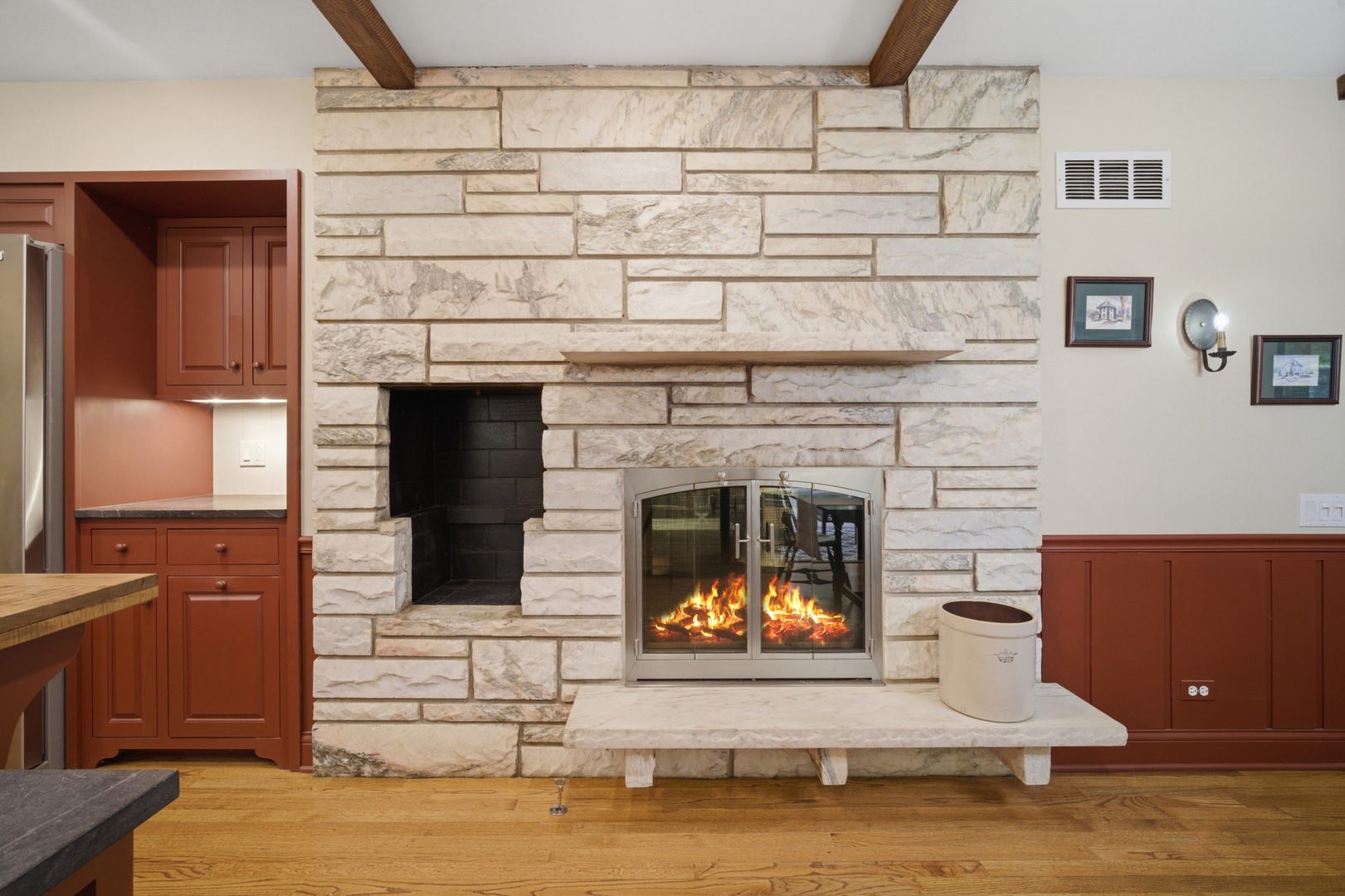 237 Beachview Lane North Barrington, IL 60010 - Photo 12 of 26 a living room with a fireplace