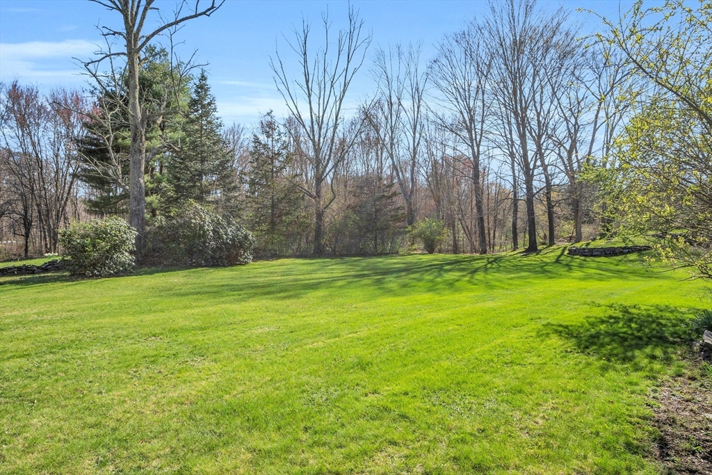58 East End Road Bolton, MA 01740 - Photo 36 of 42 a view of a backyard with large trees
