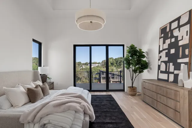 a workspace with furniture