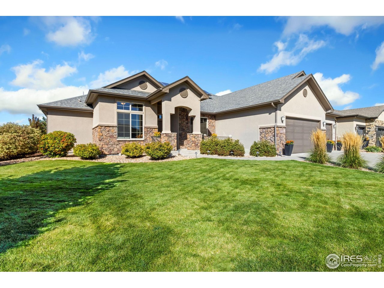 7982 Rising Sun Court Windsor, CO 80550 - Photo 5 of 48 a front view of a house with garden