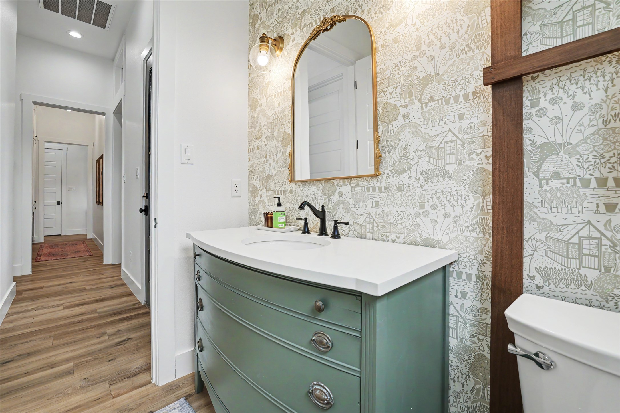 7670 Shiny Top Ranch Lane Salado, TX 76571 - Photo 16 of 40 a bathroom with a sink and a mirror