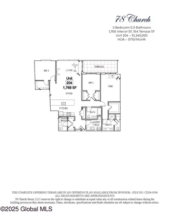 $1,345,000 | 78 Church Street, Unit 204, Saratoga Springs, NY 12866