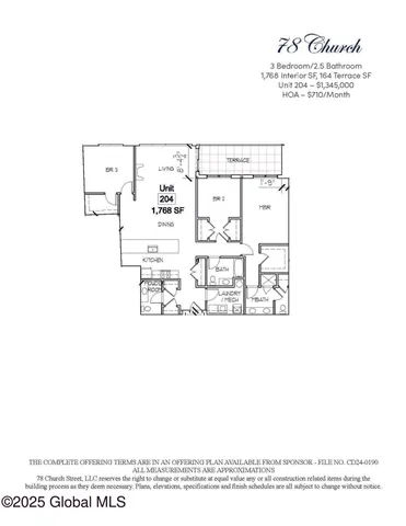 $1,345,000 | 78 Church Street, Unit 204, Saratoga Springs, NY 12866