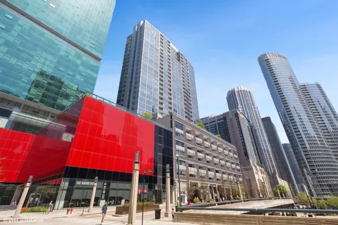 a view of a tall building