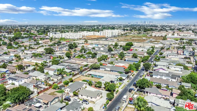 an aerial view of a city