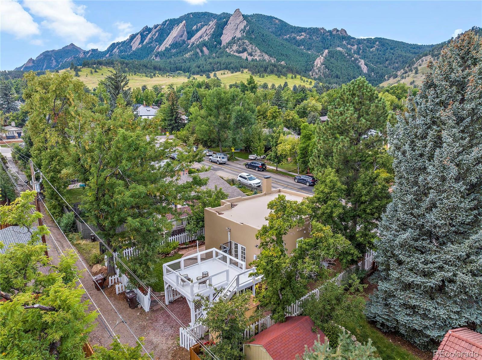 836 9th Street Boulder, CO 80302 - Photo 32 of 32 an aerial view of residential house with outdoor space and pool view