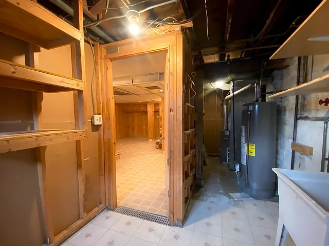 a backyard of a house with seating space