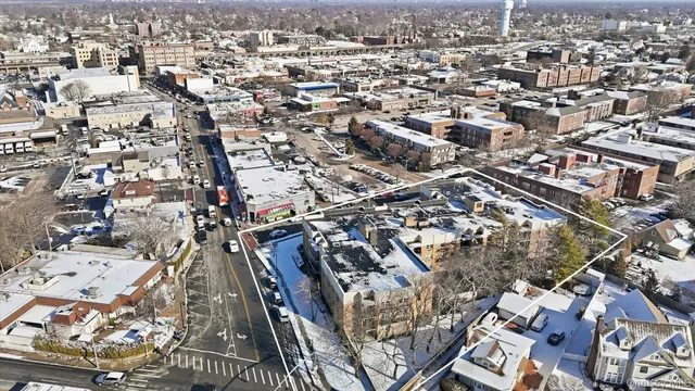 an aerial view of a city