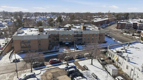 an aerial view of a city